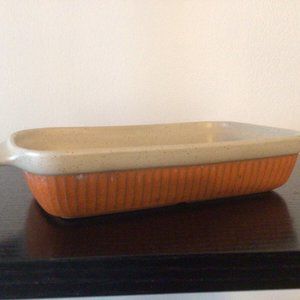 Haeger USA Vintage Stoneware Pan Baking Dish Orange 3209-S